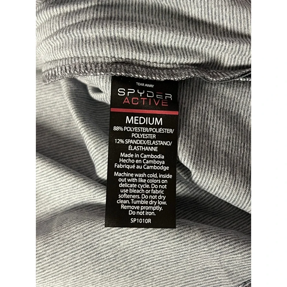 Spyder Active NWT Gray Striped Base Layer Top Women's Size Medium - Picture 4 of 10